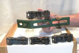 VINTAGE 1920 ' S A.  C.  WILLIAMS CAST IRON CAR CARRIER W/3 AUSTINS 12 1/2 