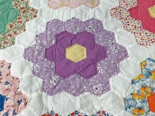 Cottage Sweet Vintage Grandmothers Flower Garden QUILT Feedsacks 11