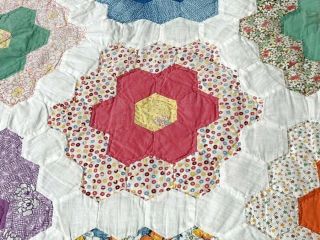 Cottage Sweet Vintage Grandmothers Flower Garden QUILT Feedsacks 3