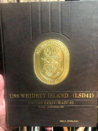 Uss Whidbey Island Lsd - 93 Cruise Book Usn Us Navy