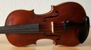 old small violin geige viola cello fiddle label SCHRÖTTER 3
