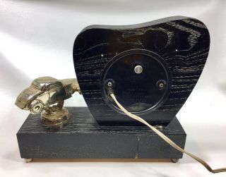 Vintage Mid - Century Modern 1950 ' s Hot Rod Auto Show Trophy Electric Mantle Clock 6