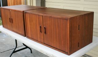 George Nelson Omni Wall Unit Cabinets - Vintage Mid Century Wall Mount Cabinets 4