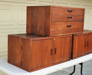 George Nelson Omni Wall Unit Cabinets - Vintage Mid Century Wall Mount Cabinets 5