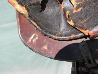 1915 German WW1 Pickelhaube spiked helmet Interesting Markings inside Helmet 9