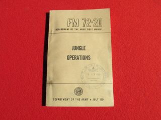 Fm 72 - 20 Jungle Operations July 1954 Us Army Training Book