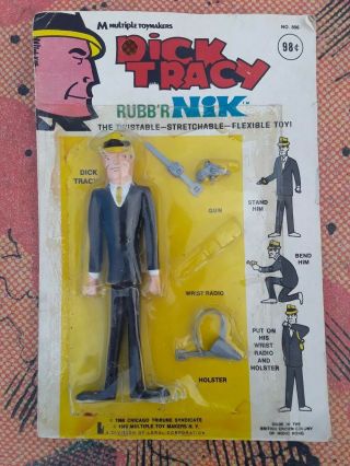 Vintage Dick Tracy 1968 Multiple Toy Makers Bendy Rubb 