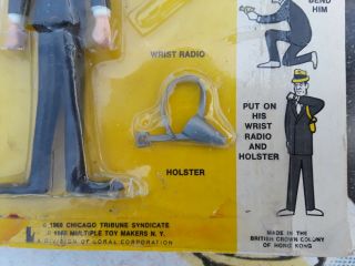 VINTAGE DICK TRACY 1968 MULTIPLE TOY MAKERS BENDY RUBB ' R NIK FIGURE Playset 9