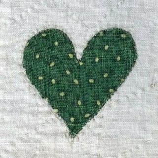 63 Applique Hearts EARLY Lily Quilt c 1850s turkey RED Antique Vining Buds 7