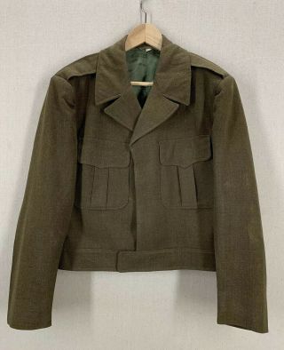 Vintage 1953 Us Military Korean War Od Wool Ike Jacket Sz 40r