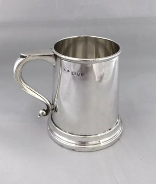 Sterling Silver Half Pint Tankard 1965 London A Chick & Sons