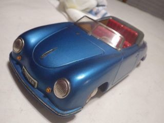 Distler Electromatic 7500 (germany) Metallic Blue Porsche 356 Cabriolet Tin 1:15