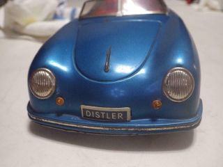 Distler Electromatic 7500 (Germany) Metallic Blue Porsche 356 Cabriolet Tin 1:15 2