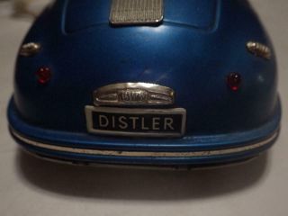 Distler Electromatic 7500 (Germany) Metallic Blue Porsche 356 Cabriolet Tin 1:15 5
