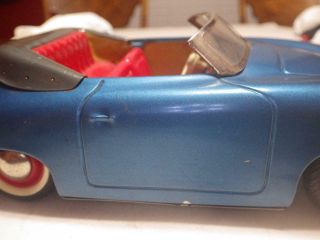 Distler Electromatic 7500 (Germany) Metallic Blue Porsche 356 Cabriolet Tin 1:15 7