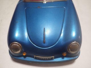 Distler Electromatic 7500 (Germany) Metallic Blue Porsche 356 Cabriolet Tin 1:15 9