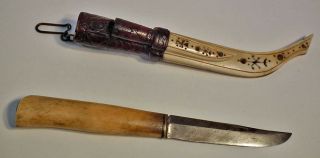 Finnish Knife Puukko Rare Quality Authentic Scrimshaw Finland Circa 1900