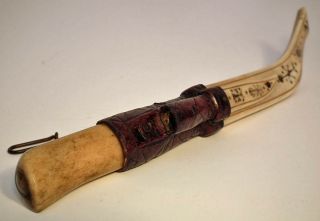 Finnish Knife Puukko Rare Quality Authentic Scrimshaw Finland circa 1900 4