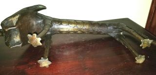 Authentic Early 20th century African Leopard bronze sculpture 5