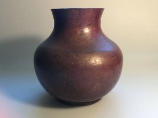 Ramon Ramirez Copper Hammered Copper Arts & Crafts Vase 6.  5 " Inches Tall