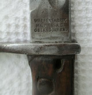 MD 1898/05 WW I Imperial GERMAN BAYONET made by MAUSER AG Shortened for TURKEY 4