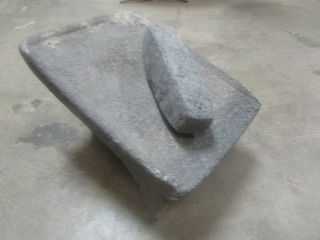 Antique Metate 11 - Grinder - Rustic - Complete - Old Mexican - - Primitive - 10x14x8