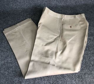 Vtg Nos Vietnam Era Army Trousers Mens Cotton Uniform Twill Khaki Type 1 33x31