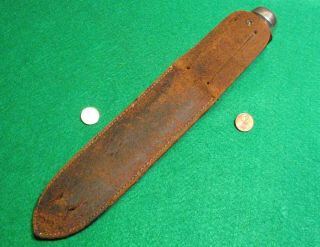 Vtg Sheath Hunt Blade USA WW1 MARBLES Ideal 12 Knife 1 ORIG 1918 Leather case 9