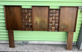 Mid - Century Modern Brutalist Queen Size Headboard