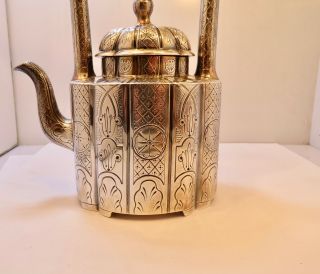 Frederick Elkington Sterling Silver Aesthetic Movement Bachelor Teapot 1876 5