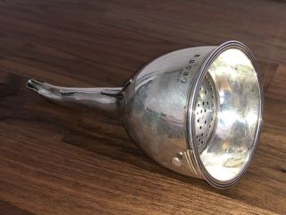 Rare Early Antique George Iii Solid Silver Wine Funnel - London 1806