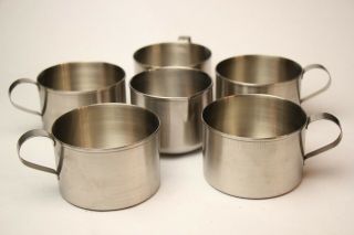 Vintage Usmc Marine Corp Ea Co Stainless Steel Coffee Mug Set W/ Creamer Cup