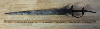 Antique Indian Mogul Khanda Sword,  - Rare Armor Piercing Blade