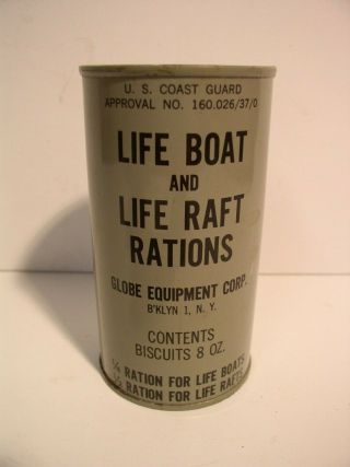 Us Coast Guard Life Boat Rations Can Globe Equipment Brooklyn Ny