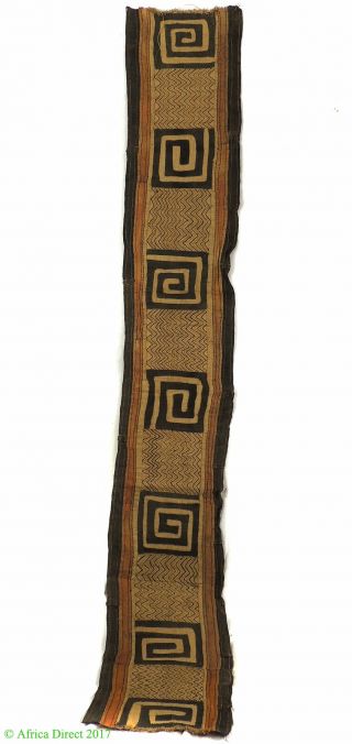 Kuba Raffia Textile Handwoven Congo African Art 8 Feet Was $235.  00