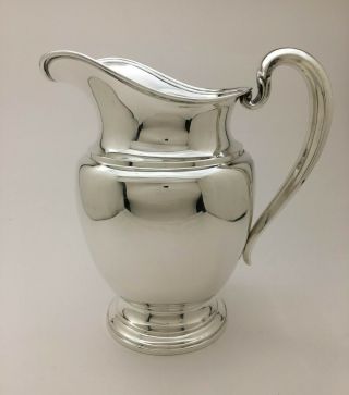 A Fine International 4.  5 Pints Sterling Silver Water Pitcher Perfect Cond 623 Gr