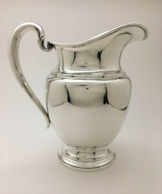 A Fine International 4.  5 Pints Sterling Silver Water Pitcher Perfect Cond 623 Gr 3