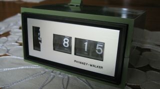 Vintage Flip Roll Clock Phinney Walker Semca