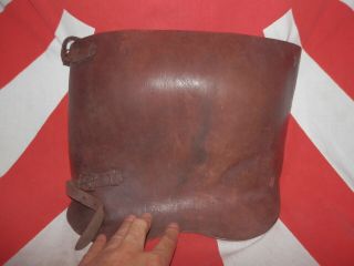 WW2 Japanese Army Leather puttees for officers.  Mr KANEMORI.  Very Good 10