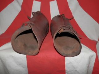 WW2 Japanese Army Leather puttees for officers.  Mr KANEMORI.  Very Good 3