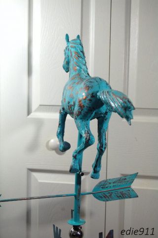 LG RUNNING HORSE 3D Functional Weathervane AGED COPPER PATINA FINISH Cupola 4