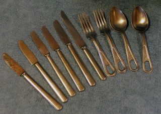 Vintage U.  S.  Navy Military Flatware / Silverware 8 " Knives 7.  5 " Forks 7 " Spoons