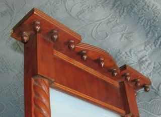 Antique Reverse Painted Mount Vernon Federal Cherry Wall Mirror with Rope Detail 11