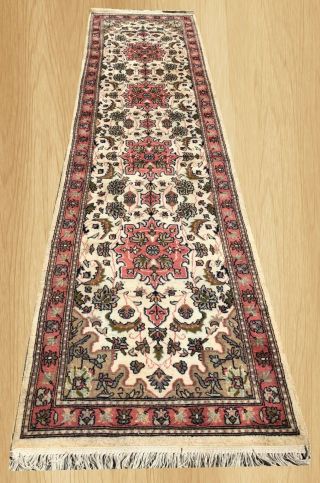 Authentic Hand Knotted Vintage Pak Jaldhar Double Knot Wool Area Runner 10 X 3