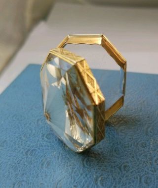 Antique Victorian 1900s Solid 14K Gold & Glass/Polymer Pill or trinket box 3
