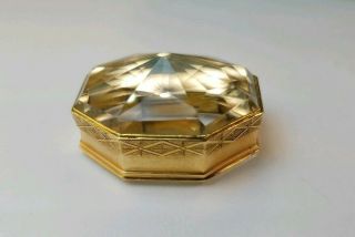 Antique Victorian 1900s Solid 14K Gold & Glass/Polymer Pill or trinket box 7