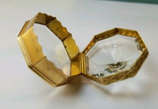 Antique Victorian 1900s Solid 14K Gold & Glass/Polymer Pill or trinket box 9
