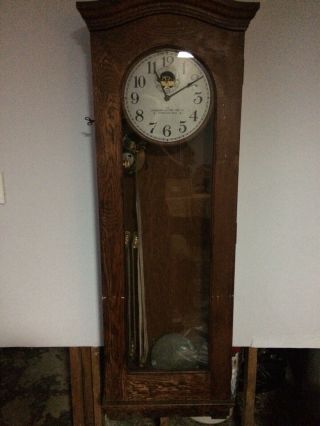 Antique Standard Electric Time Company Bierdermeier Style Master Clock