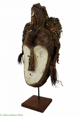 Fang Ngil Mask Gabon Custom Stand African Art Was $490.  00