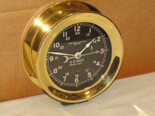 Chelsea Vintage Ships Clock 6 " Dial U.  S.  Navy 1940 Ww2 Restored